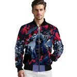 customized washington capitals skull horde blue bomber jacket best selling