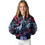 customized washington capitals skull horde blue bomber jacket best selling
