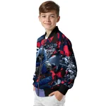 customized washington capitals skull horde blue bomber jacket best selling