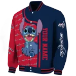 customized washington capitals stitch laughing blue varsity jacket best selling