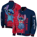 customized washington capitals stitch laughing blue varsity jacket best selling