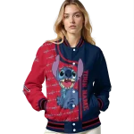 customized washington capitals stitch laughing blue varsity jacket best selling