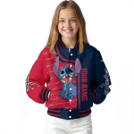 customized washington capitals stitch laughing blue varsity jacket best selling