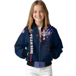 customized washington capitals usa flag rips blue bomber jacket best selling