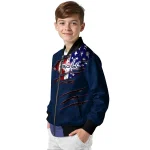customized washington capitals usa flag rips blue bomber jacket best selling