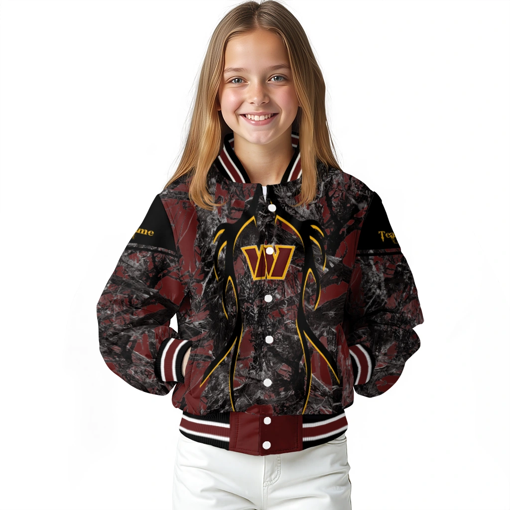 customized washington commanders antlers motif burgundy black varsity jacket top rated customized washington commanders antlers motif burgundy black varsity jacket top rated