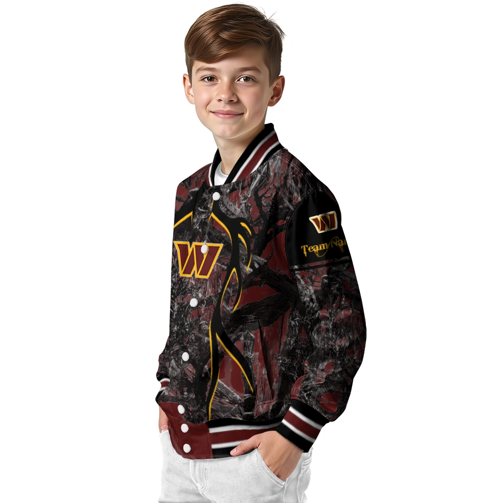 customized washington commanders antlers motif burgundy black varsity jacket trendy customized washington commanders antlers motif burgundy black varsity jacket trendy