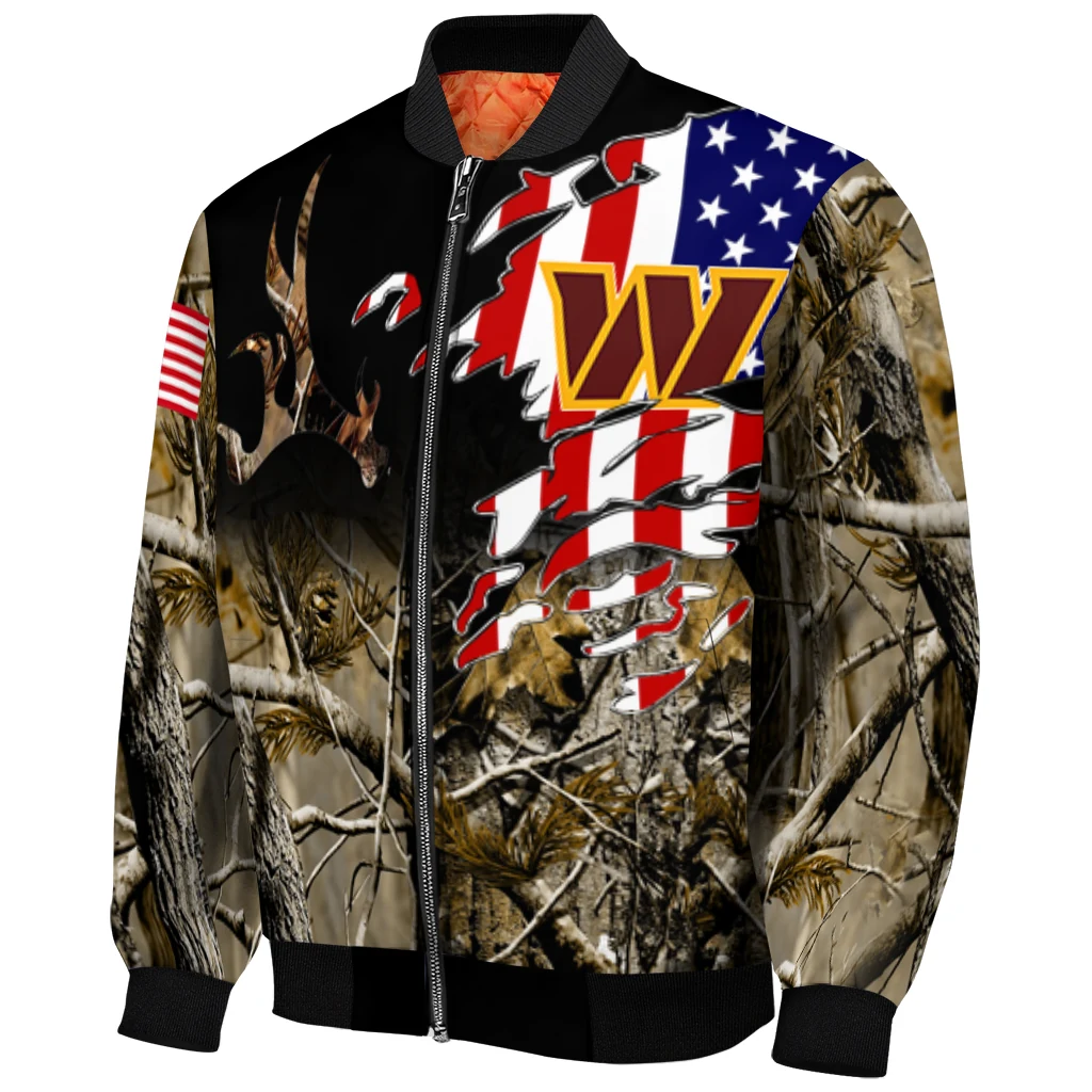 customized washington commanders patriot deer camouflage bomber jacket fashion forward customized washington commanders patriot deer camouflage bomber jacket fashion forward