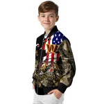 customized washington commanders patriot deer camouflage bomber jacket best selling
