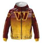 customized washington commanders pattern layers burgundy windbreaker jacket best selling