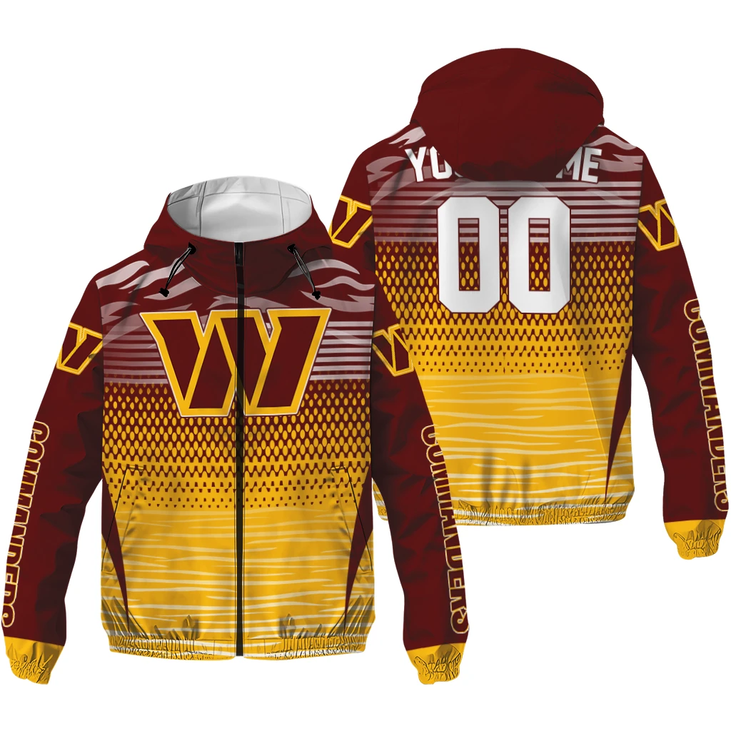 customized washington commanders pattern layers burgundy windbreaker jacket high quality customized washington commanders pattern layers burgundy windbreaker jacket high quality