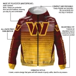 customized washington commanders pattern layers burgundy windbreaker jacket best selling