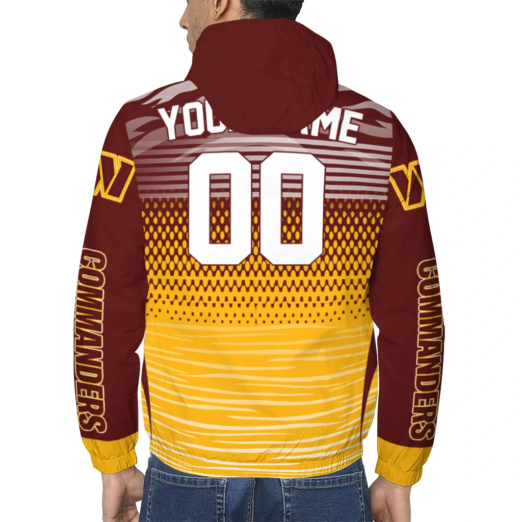 customized washington commanders pattern layers burgundy windbreaker jacket trendy customized washington commanders pattern layers burgundy windbreaker jacket trendy