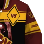 customized washington commanders reaper hands burgundy black varsity jacket best selling
