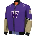 customized washington huskies chevron style purple bomber jacket best selling