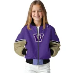 customized washington huskies chevron style purple bomber jacket best selling