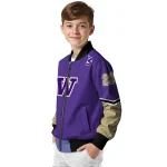 customized washington huskies chevron style purple bomber jacket best selling
