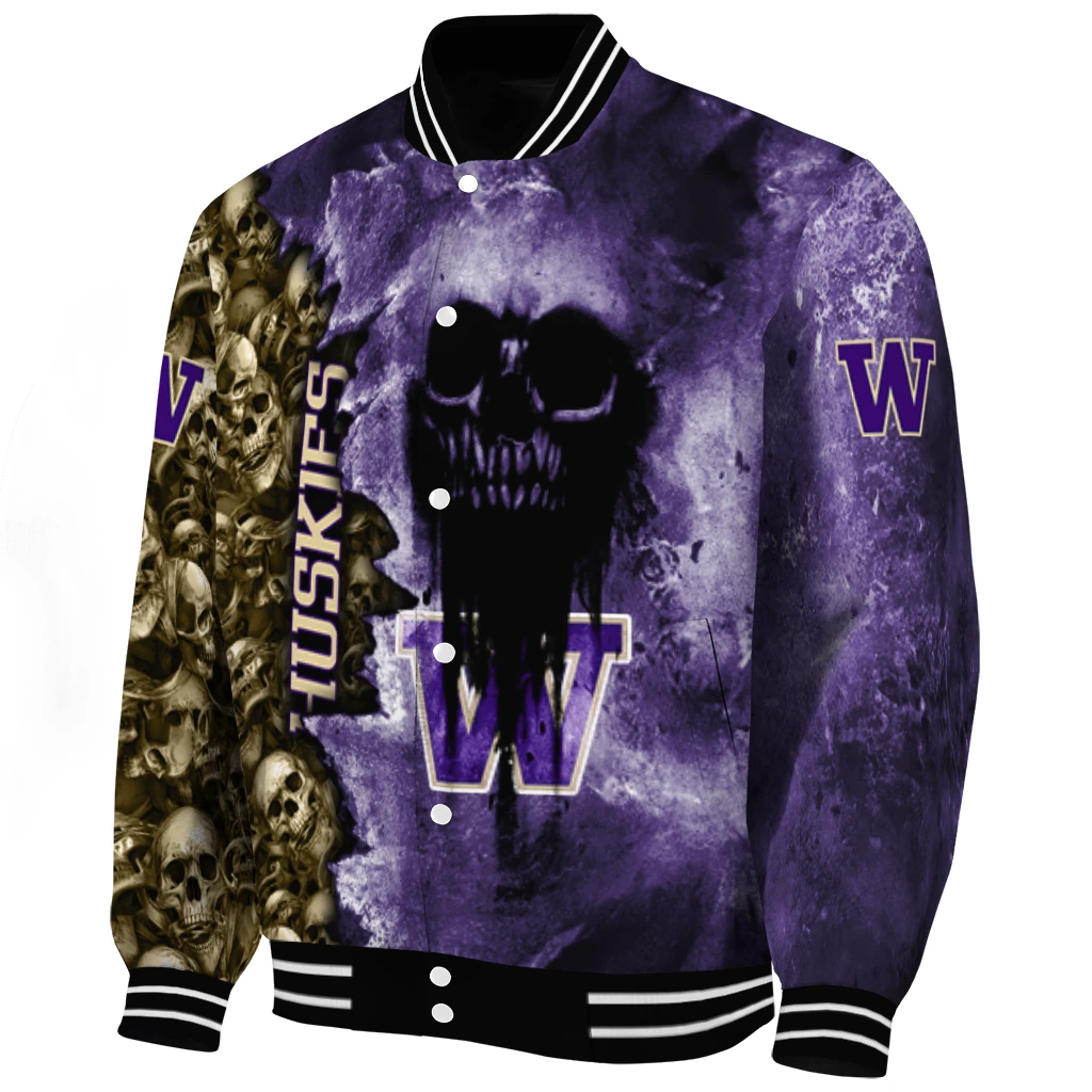 customized washington huskies skull cluster purple varsity jacket best selling customized washington huskies skull cluster purple varsity jacket best selling