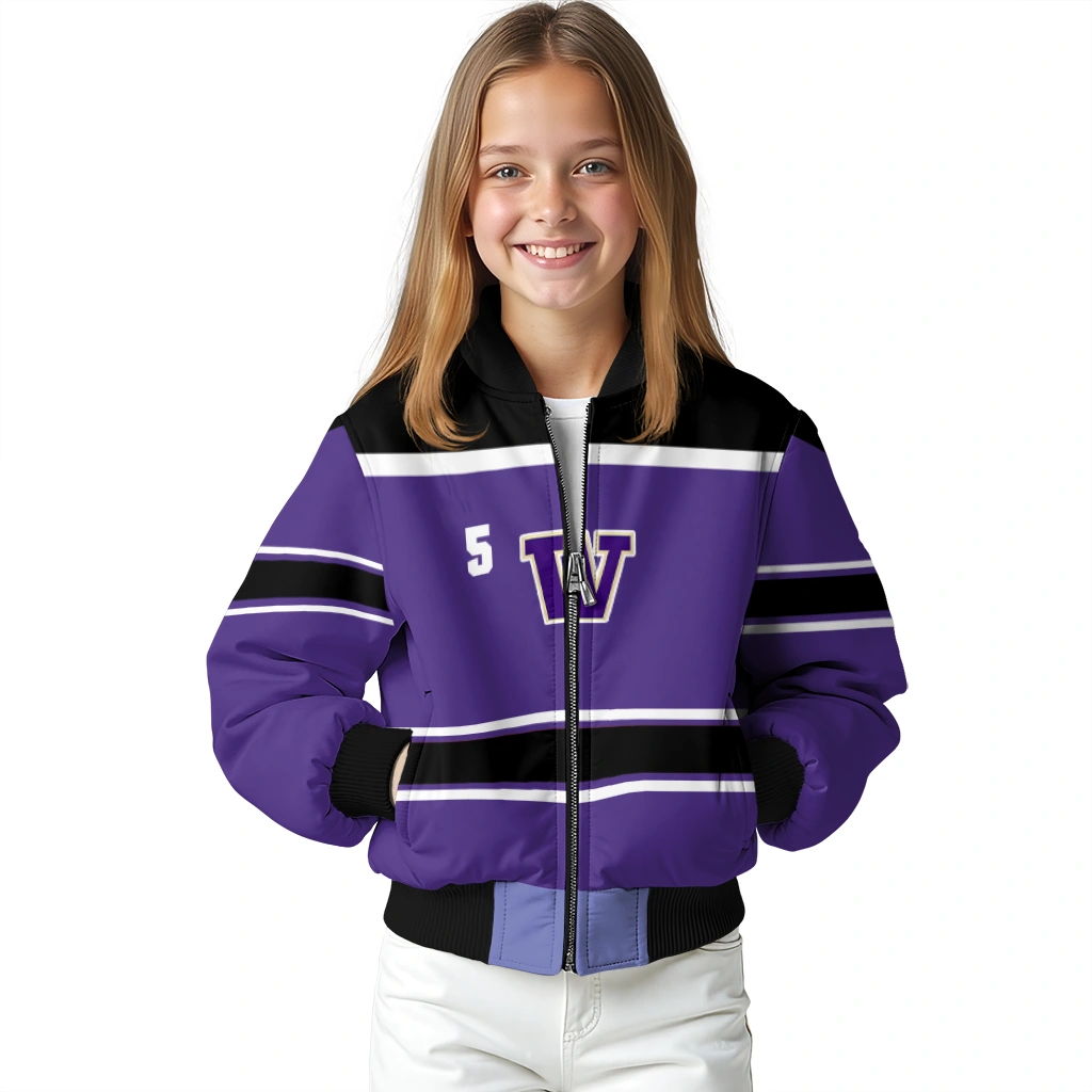 customized washington huskies stripe statement purple black bomber jacket top rated customized washington huskies stripe statement purple black bomber jacket top rated