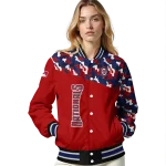 customized washington nationals camouflage print red varsity jacket best selling
