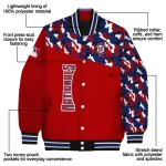 customized washington nationals camouflage print red varsity jacket best selling