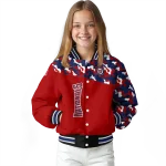customized washington nationals camouflage print red varsity jacket best selling