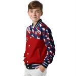 customized washington nationals camouflage print red varsity jacket best selling