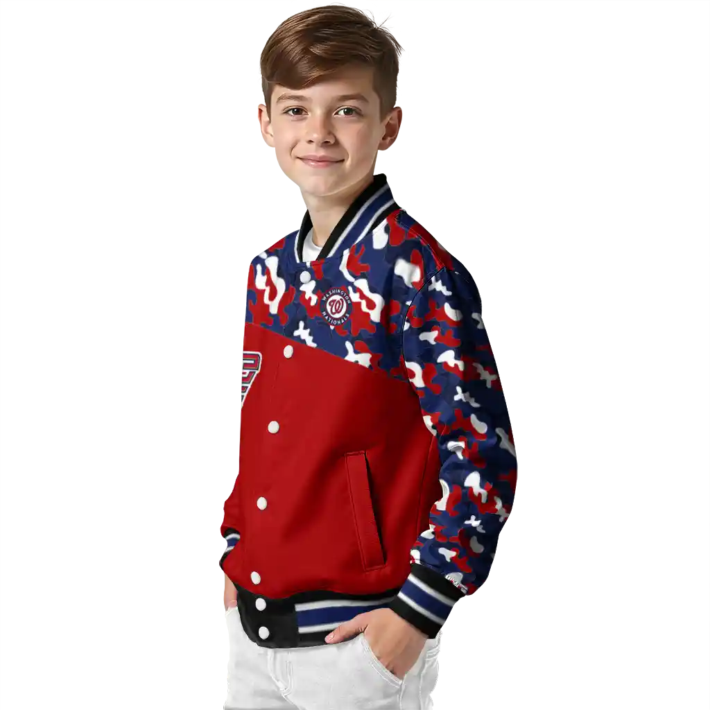 customized washington nationals camouflage print red varsity jacket trendy customized washington nationals camouflage print red varsity jacket trendy