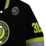 customized washington nationals heartbeat accent black green varsity jacket best selling