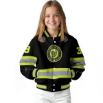 customized washington nationals heartbeat accent black green varsity jacket best selling