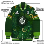 customized washington nationals shamrock vortex green varsity jacket best selling