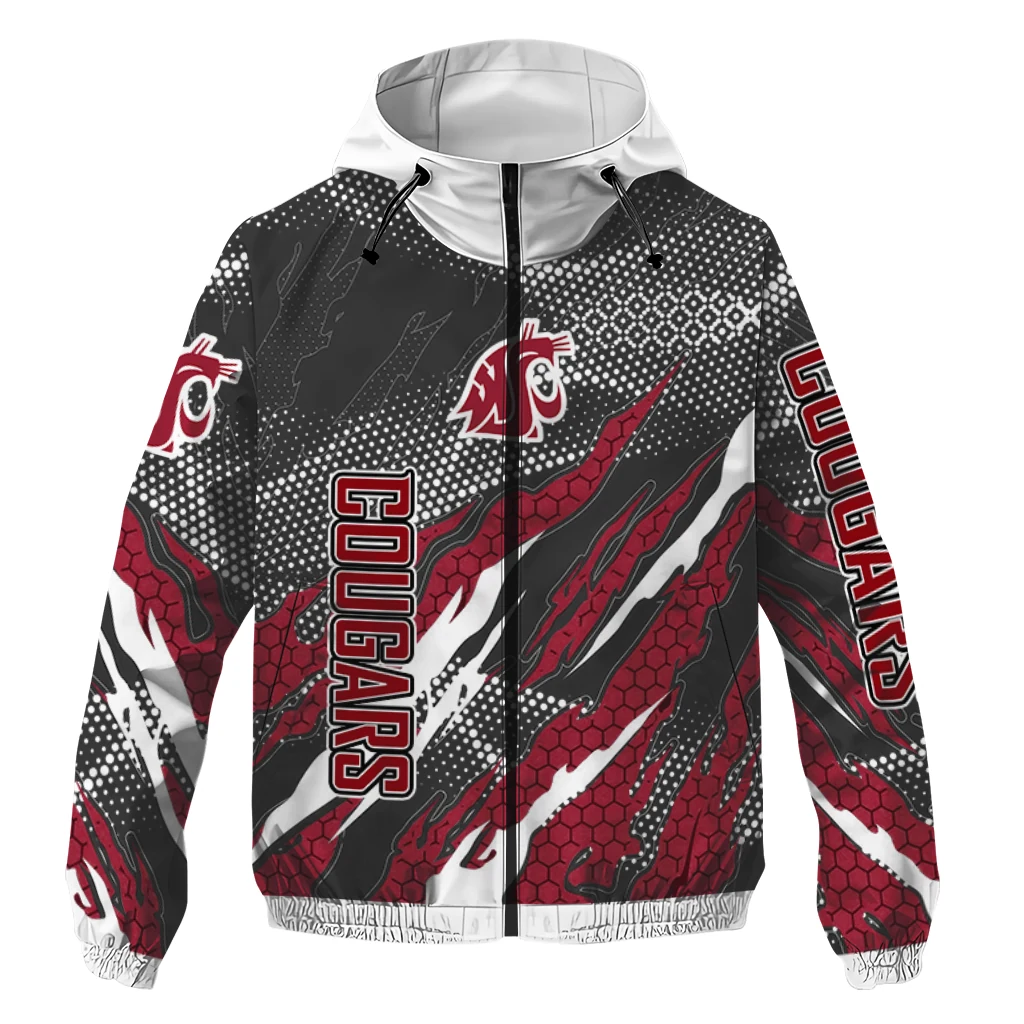 customized washington state cougars claw mesh crimson gray windbreaker jacket best selling customized washington state cougars claw mesh crimson gray windbreaker jacket best selling