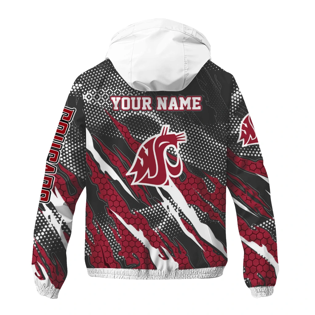 customized washington state cougars claw mesh crimson gray windbreaker jacket fashion forward customized washington state cougars claw mesh crimson gray windbreaker jacket fashion forward