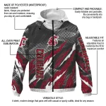 customized washington state cougars claw mesh crimson gray windbreaker jacket best selling
