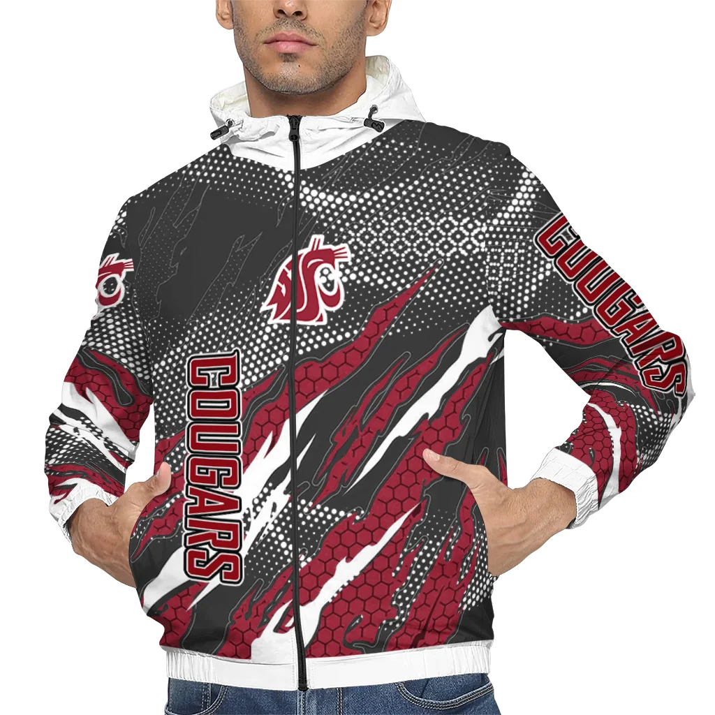 customized washington state cougars claw mesh crimson gray windbreaker jacket top rated customized washington state cougars claw mesh crimson gray windbreaker jacket top rated