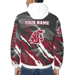 customized washington state cougars claw mesh crimson gray windbreaker jacket best selling
