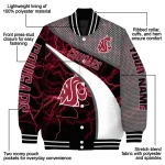 customized washington state cougars electric flash crimson varsity jacket best selling