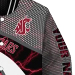 customized washington state cougars electric flash crimson varsity jacket best selling