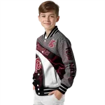 customized washington state cougars electric flash crimson varsity jacket best selling