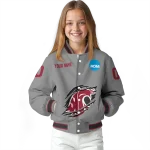 customized washington state cougars feral slash grey varsity jacket best selling