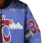 customized washington state cougars mario blocks blue black bomber jacket best selling