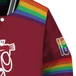 customized washington state cougars rainbow jersey number crimson varsity jacket best selling