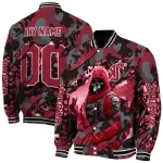 customized washington state cougars skull horde crimson varsity jacket best selling