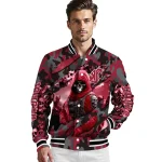 customized washington state cougars skull horde crimson varsity jacket best selling