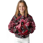 customized washington state cougars skull horde crimson varsity jacket best selling