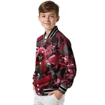 customized washington state cougars skull horde crimson varsity jacket best selling