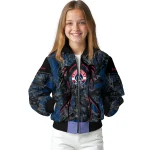 customized washington wizards antlers motif blue black bomber jacket best selling
