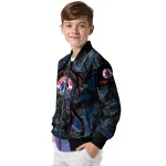 customized washington wizards antlers motif blue black bomber jacket best selling