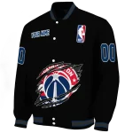 customized washington wizards claw edge black varsity jacket best selling