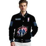 customized washington wizards claw edge black varsity jacket best selling